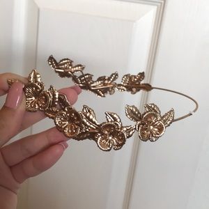 Gold Goddess Floral Headpiece